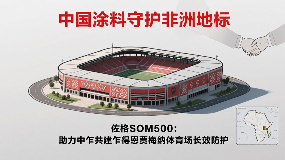 不含异氰酸酯！佐格 SOM500 丙烯酸聚硅氧烷面漆：助力中乍共建乍得恩贾梅纳体育场长效防护